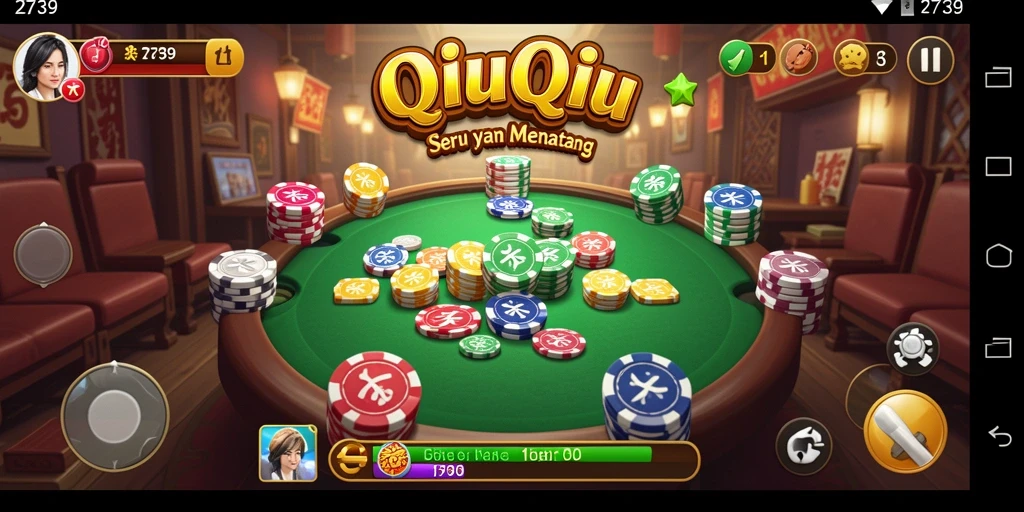 Tampilan gameplay QiuQiu yang seru dan menantang.