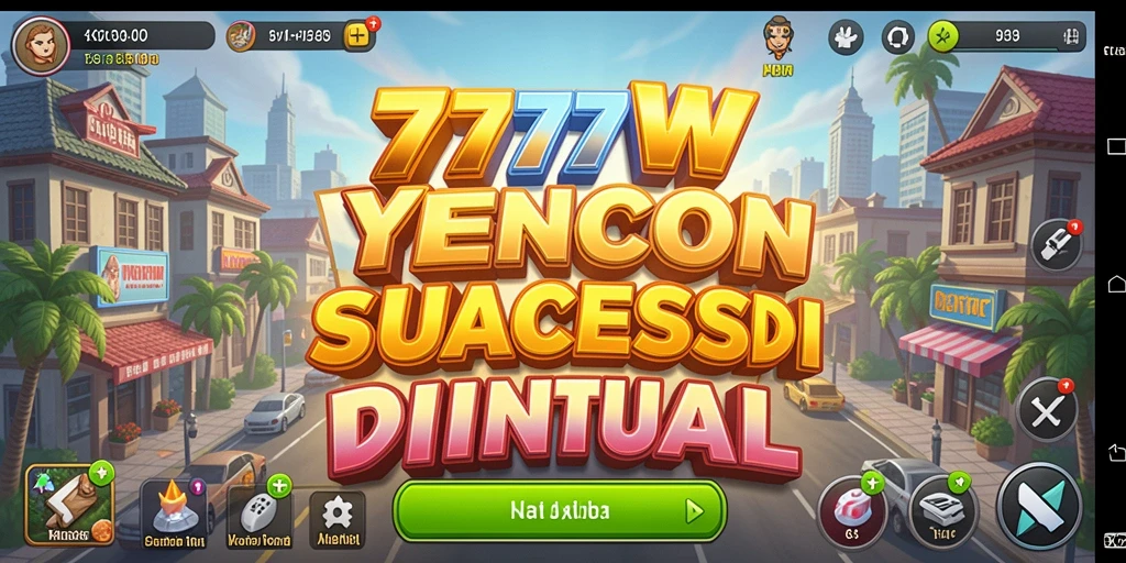 Screenshot menunjukkan suasana gameplay menarik di 7777W.