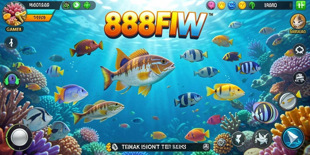Tampilan gameplay seru dalam 888FW Tembak Ikan.