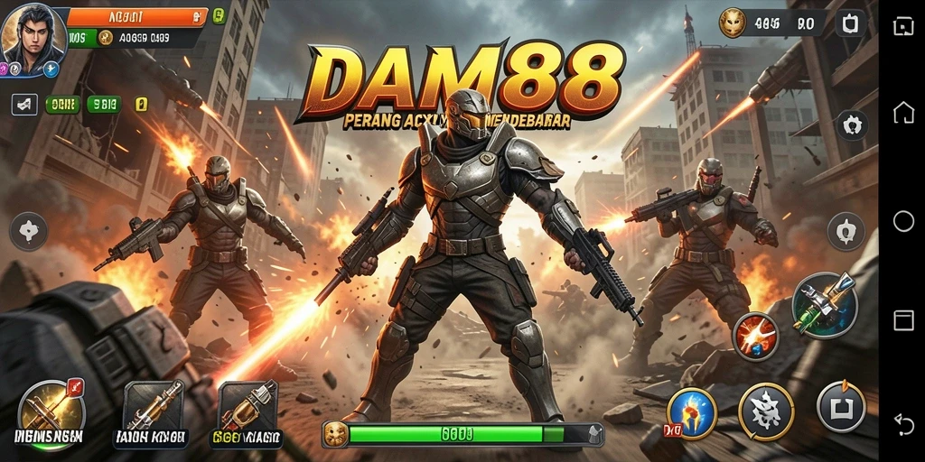 Tangkapan layar <strong>DAM88</strong> menampilkan pertempuran seru dalam aksi.