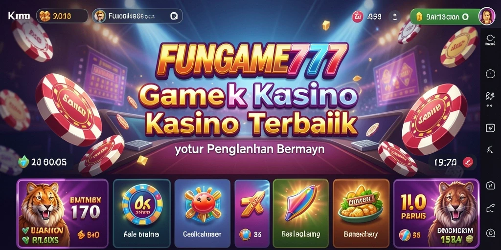 Tampilan FUNGAME777 dengan grafis menarik saat memainkan permainan Kasino.