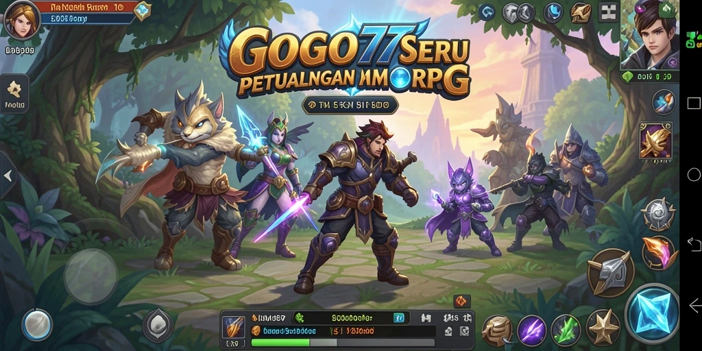 Screenshot gameplay GOGO77 menampilkan aksi seru dalam dunia MMORPG.