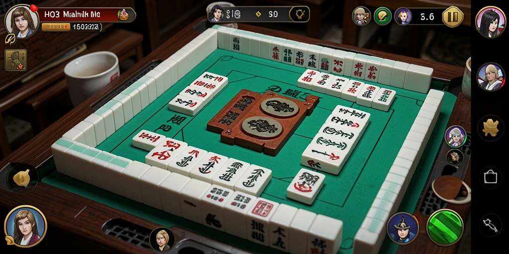 Screenshot game HO3 menampilkan gameplay Mahjong yang menarik dan menantang.