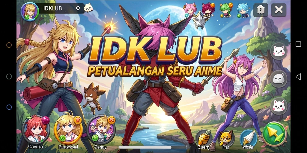 Tampilan gameplay seru di dunia anime yang penuh petualangan.