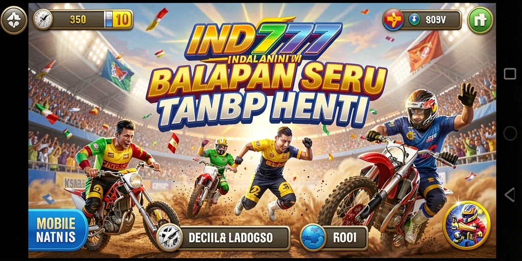 Tangkapan layar IND777 menampilkan aksi balapan mendebarkan.