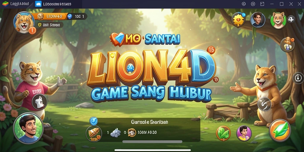 Tangkapan layar permainan LION4D menunjukkan gameplay yang menghibur dengan antarmuka menarik.