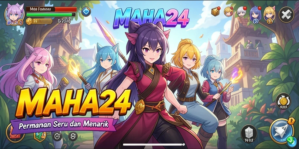 Tampilan seru gameplay MAHA24 dalam dunia Anime.