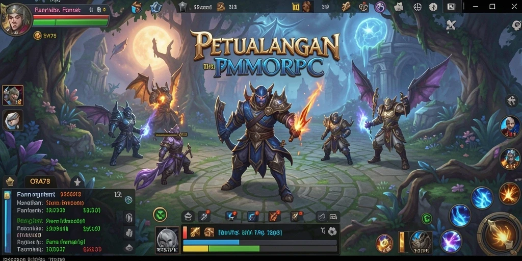 Screenshot menunjukkan aksi seru di dunia MMORPG ORA78.