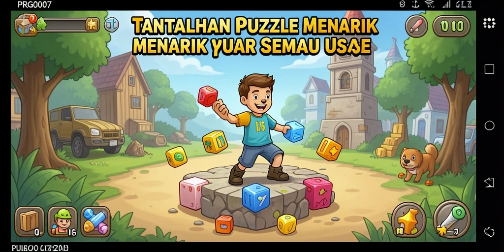 Screenshot gameplay PRG007 yang menunjukkan tantangan puzzle yang seru.