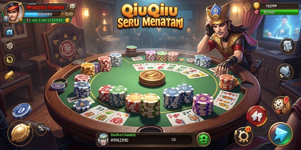 Tampilan gameplay menarik dalam RP62RP dengan elemen QiuQiu.