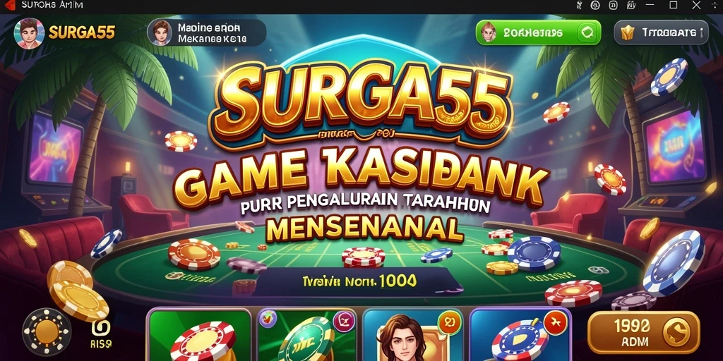 Tampilan gameplay menarik di SURGA55 menunjukkan keseruan permainan Kasino.