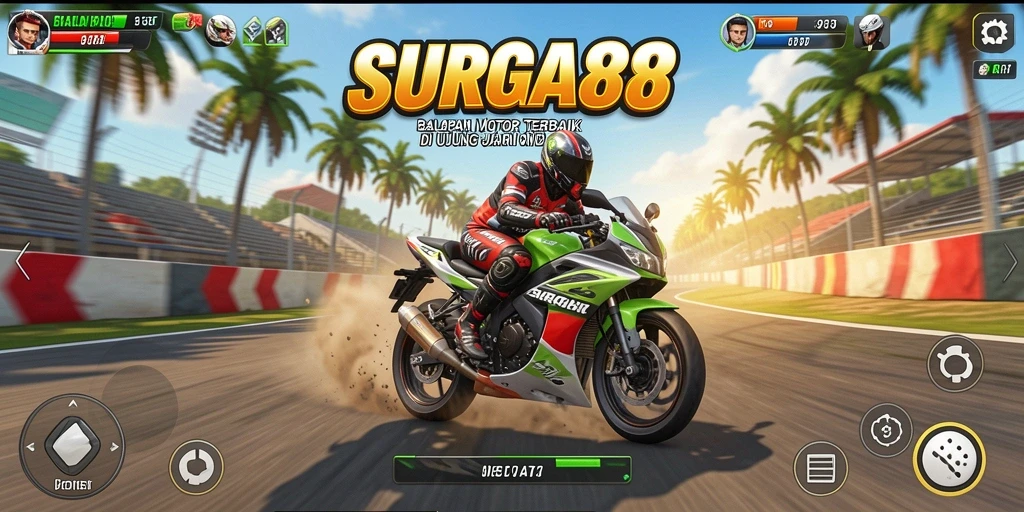Gameplay seru balapan motor dengan grafis menakjubkan.