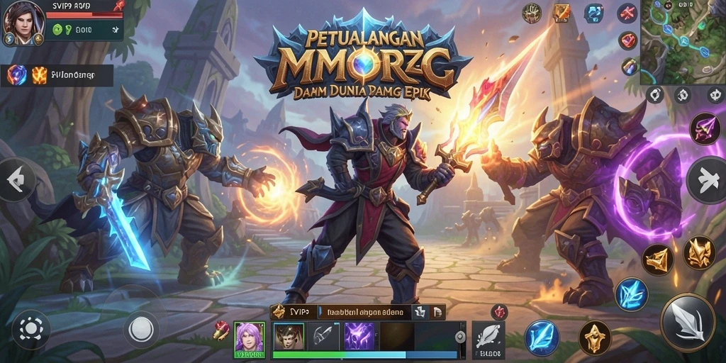 Screenshot gameplay SVIP9 menampilkan petualangan seru di dunia MMORPG.